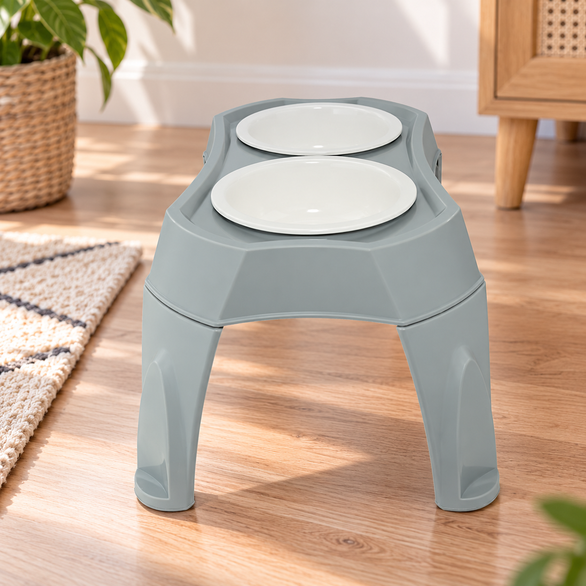 Elevated Double Pet Bowl Stand