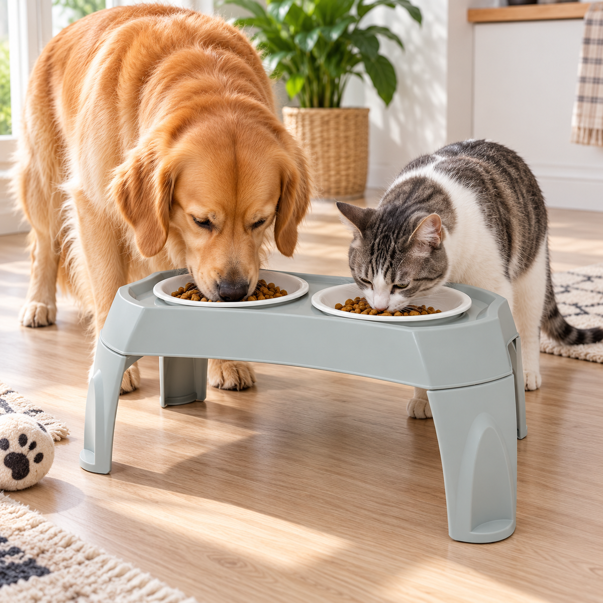 Elevated Double Pet Bowl Stand