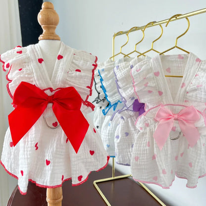 Heart Cotton Pet Dress